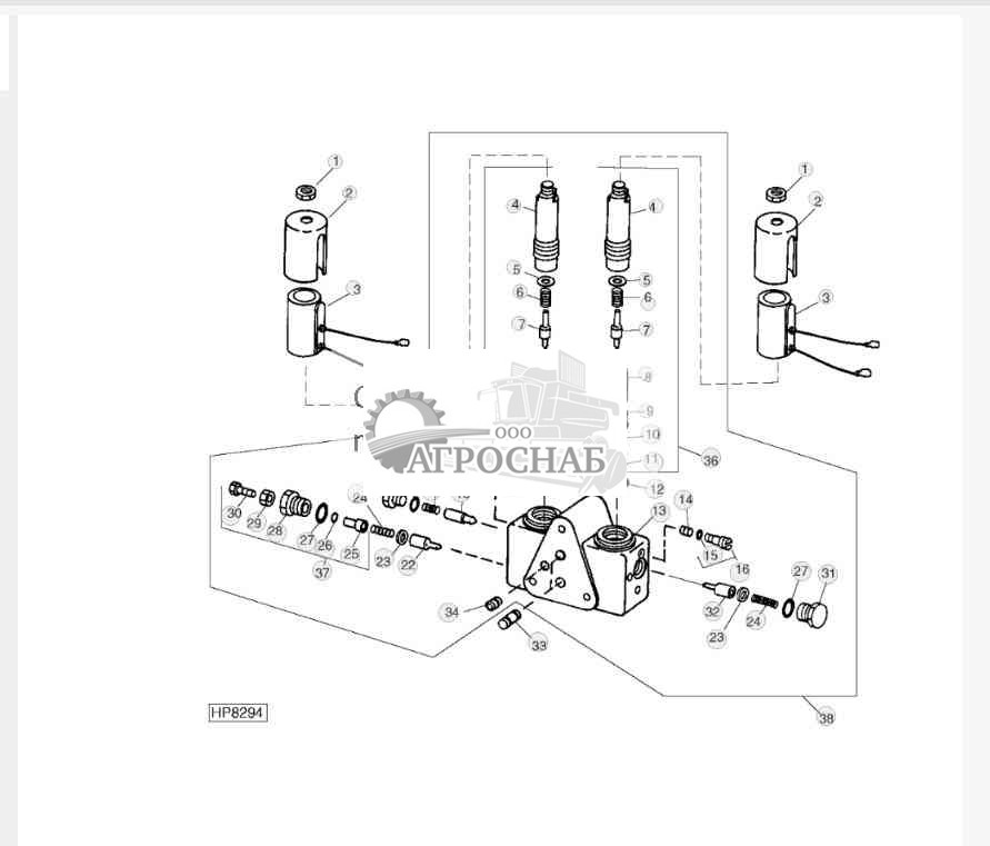SOLENOID CONTROL VALVE FOR HEADER LIFT MODULE 